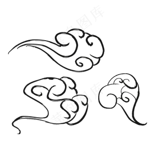 中秋中国风祥云装饰免扣素材