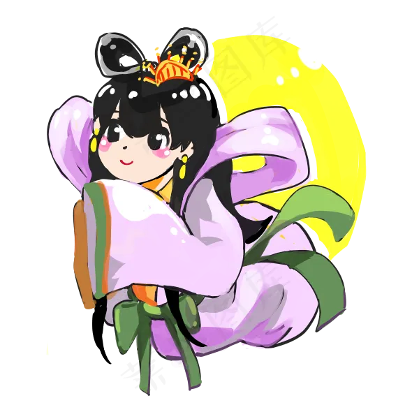 中秋节嫦娥卡通(590X590(DPI:300))psd模版下载