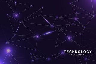 紫色科技背景真棒