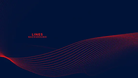 深色背景，红色流畅的波浪线设计