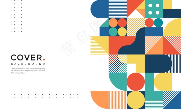 彩色抽象几何形状背景