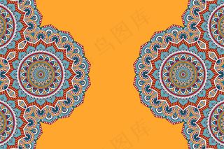 金色矢量豪华装饰曼荼罗设计背景