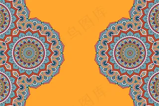 金色矢量豪华装饰曼荼罗设计背景