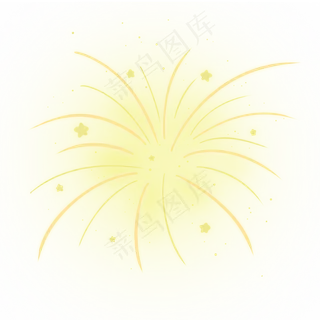 金黄色浪漫七夕情人节星星烟花