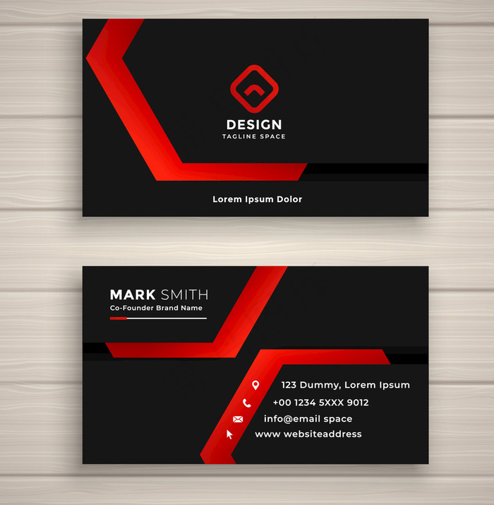 大气时尚创意名片设计模板