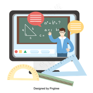 矢量扁平化在线教育课堂演示