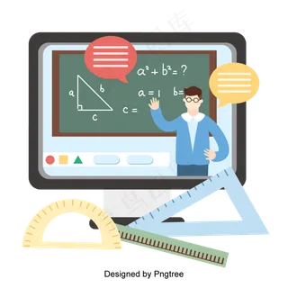 矢量扁平化在线教育课堂演示