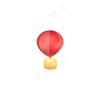 C4D热气球七夕热气球情人节元