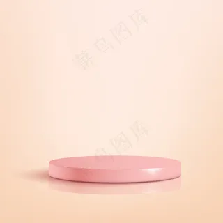 白色背景上空荡荡的粉色颁奖台。插图 白色背景上空荡荡的粉色颁奖台。插图