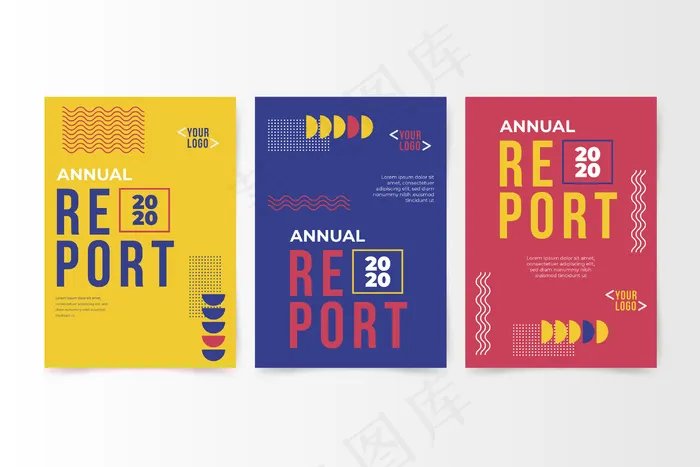 孟菲斯多彩摘要年报eps,ai矢量模版下载