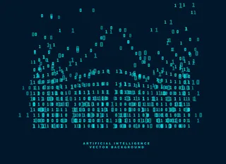 技术和人工智能的数字代码图