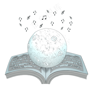 会唱歌的月球灯png图