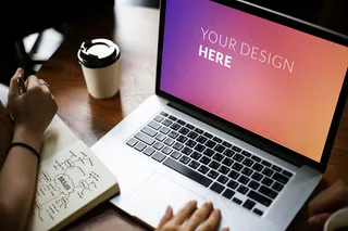 空白笔记本电脑屏幕