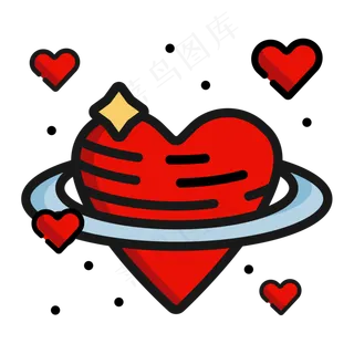 七夕情人节爱心元素商用元素