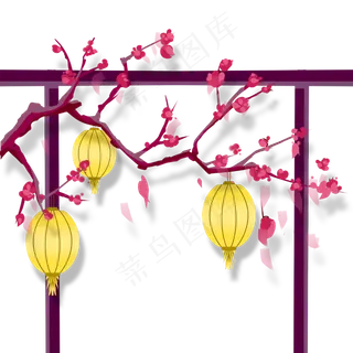 春节灯笼梅花