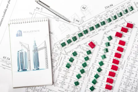 带记事本俯视图的蓝图