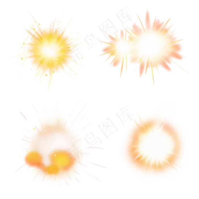 烟花爆炸光光斑(3000X3000(DPI:300))psd模版下载