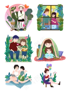 七夕情人节设计元素合集二