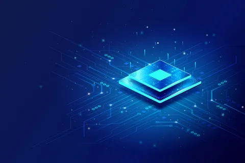 真实的微芯片处理器背景 真实的微芯片处理器背景