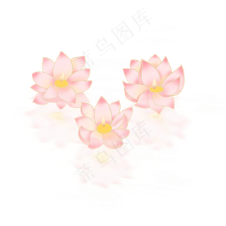 中元节粉色荷花灯