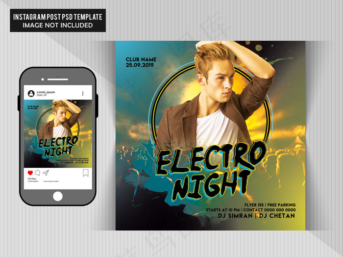 电子夜总会宣传单,DM传单