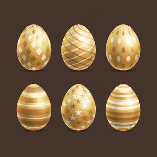 逼真的金复活节彩蛋系列