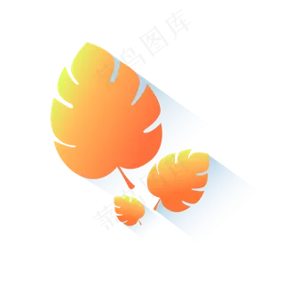 秋天秋叶秋意浓叶子卡通简约矢量