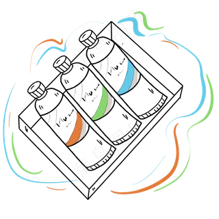 线条感彩色颜料