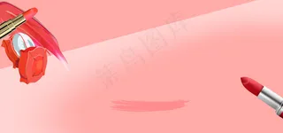 淘宝秋季唯美口红唯美宣传banner