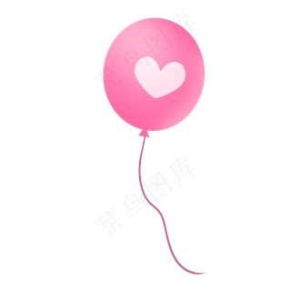粉红色七夕爱心气球