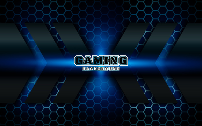 抽象的未来黑色和蓝色游戏背景