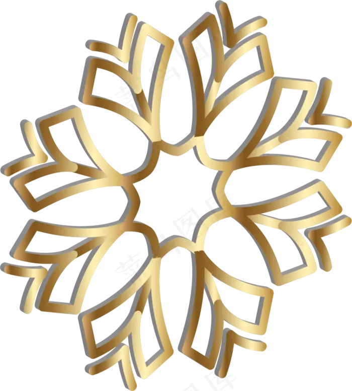 立体雪花圣诞元旦全城惠(2000X2000(DPI:300))ai矢量模版下载