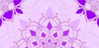 紫底曼陀罗图案