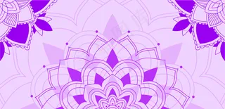 紫底曼陀罗图案
