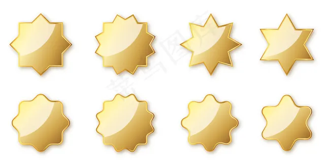 一套金印章。有光泽的邮票。插图。金奖。