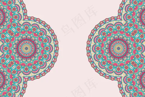 金色矢量豪华装饰曼荼罗设计背景