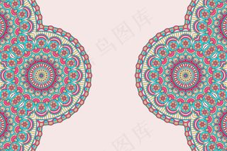 金色矢量豪华装饰曼荼罗设计背景