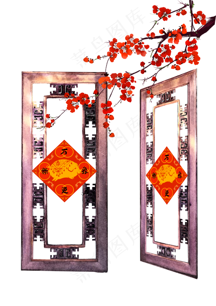  雕花镂空窗户 (2480X3508(DPI:300))psd模版下载