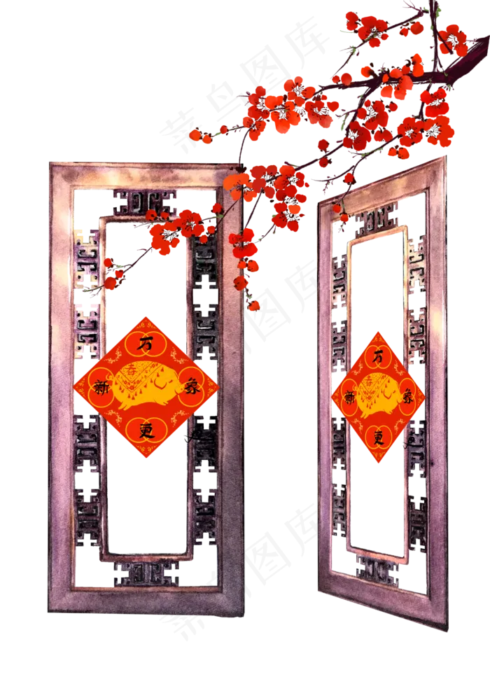  雕花镂空窗户 (2480X3508(DPI:300))psd模版下载