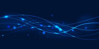 未来元素的波，射线和镜头耀斑。