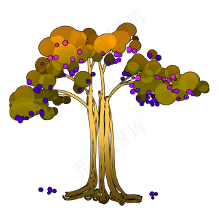树木大树秋天树枝
