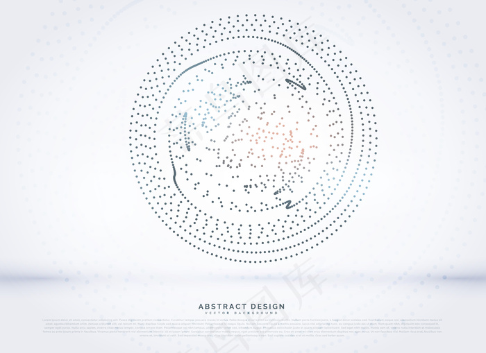 带粒子的圆形背景