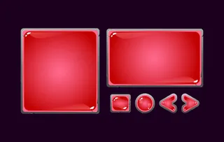 一套奇幻石果冻游戏ui板弹出的gui资产元素