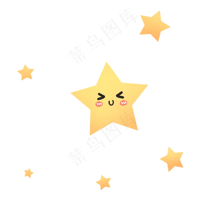 黄色可爱星星(2000X2000(DPI:300))psd模版下载