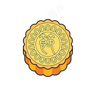 中秋佳节月饼文字元素设计