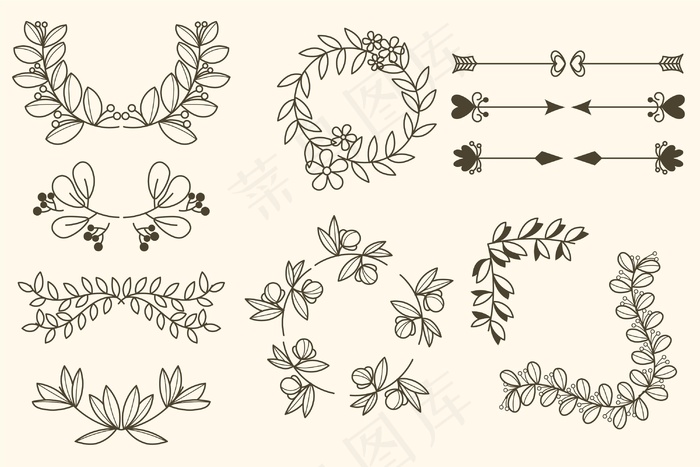 框架和装饰元素的集合