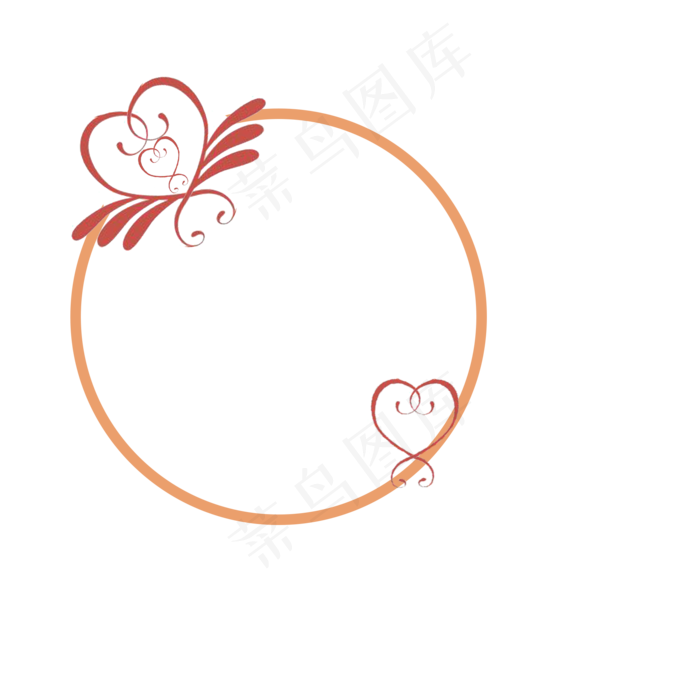 七夕心形边框(2000X2000(DPI:300))psd模版下载