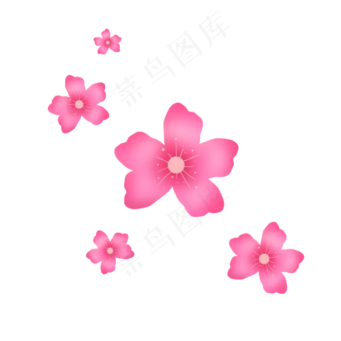 粉红色可爱治愈桃花(2000X2000(DPI:300))psd模版下载