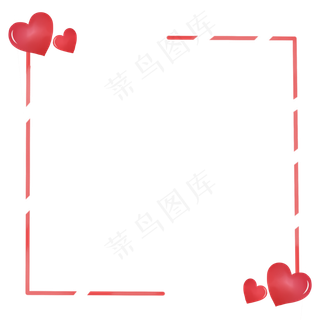 七夕情人节爱心边框