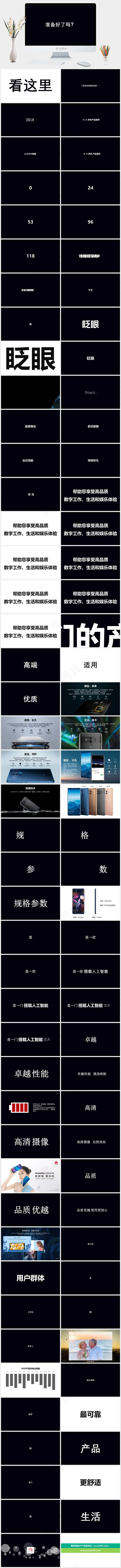 黑色简洁硬朗营销高冷PPT模板
